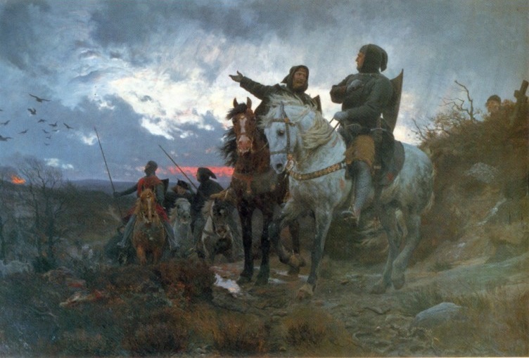 Flight of the Assassins of Erik V King Of Denmark, November 22, 1286 CE, by Otto Bache (1839-1927) painted in 1882, Frederiksborgmuseet, Copenh